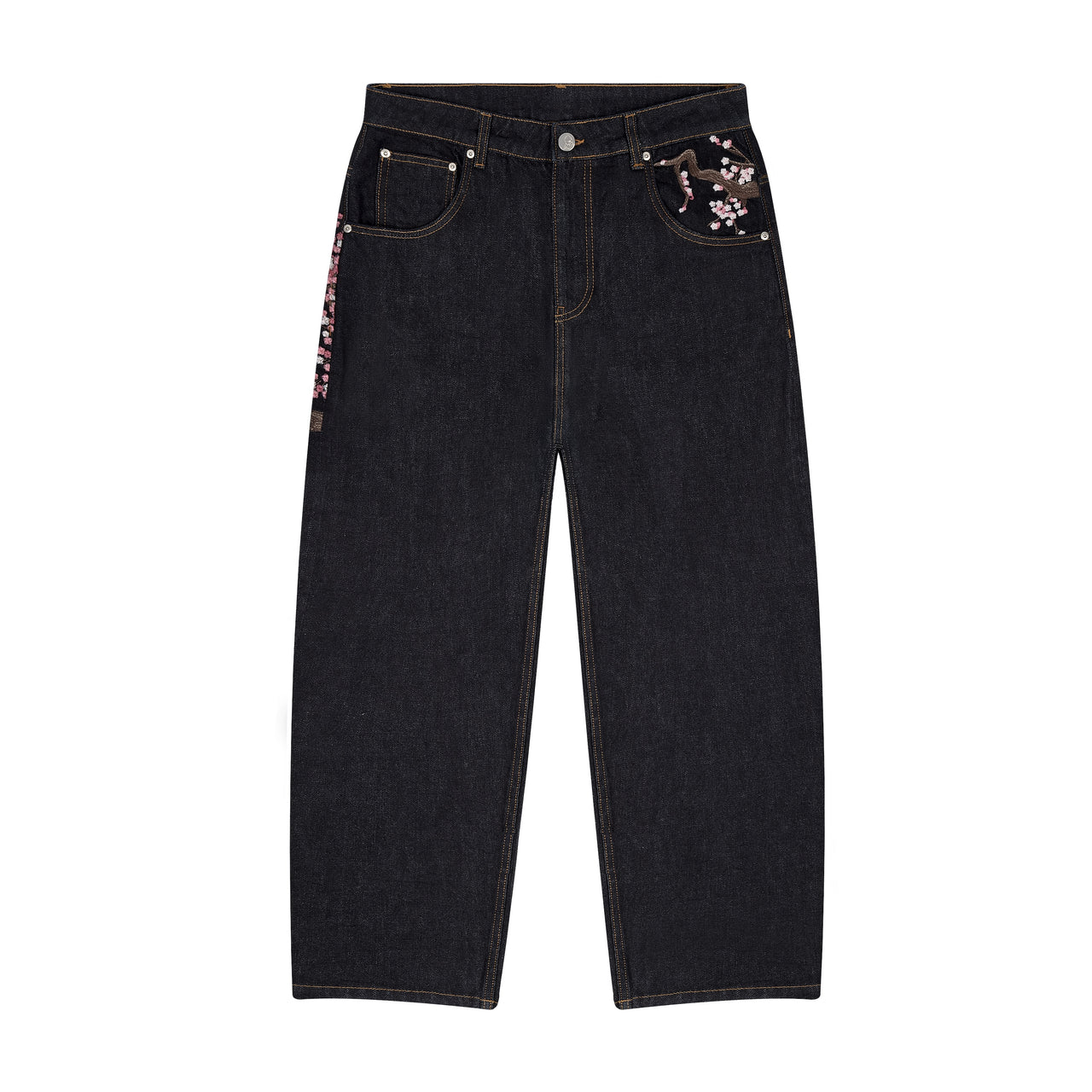 Cherry Blossom Embroidery Jeans