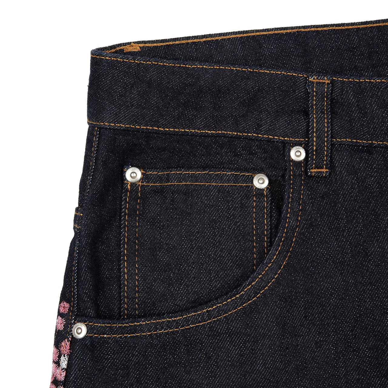 Cherry Blossom Embroidery Jeans